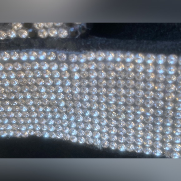 riverside island black suede booties black & diamond encrusted detail sz. 5 - Picture 8 of 14